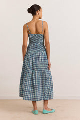 lyra midi dress - tomboy check
