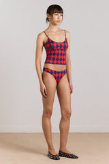 wren tankini top - harlequin print