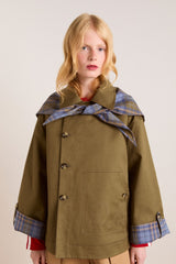 Reversible Trench | Olive Cropped Trench Coat