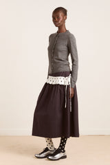 voula wool and cashmere blend cardigan - charcoal