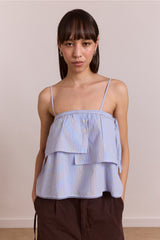 inka mini skirt / top - blue stripe