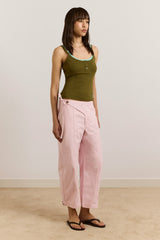 yves capri trouser - pink