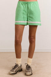 jovie lace insert shorts - mint