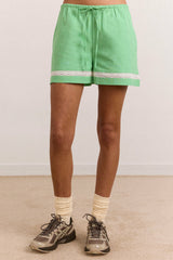 jovie lace insert shorts - mint
