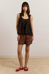 afina pull on short - swirl print