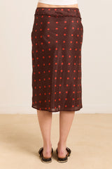 octavia skirt - burgundy spot