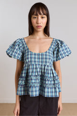 summer joy blouse- tomboy check