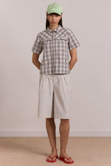 kirby shirt - greyscale check