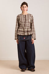 madison blouse - butter gingham