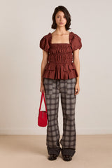 lyza blouse - brick