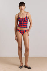 wren bikini bottom - harlequin print