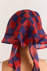 frill edge headscarf - harlequin