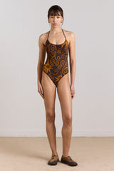 della reversible swimsuit - swirl print