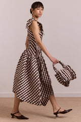 alani ruffle bag - choc