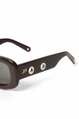 faye eyelet sunglasses - chocolate