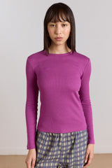 manon layered 2 in 1 top - choc/magenta