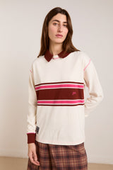 olina placement stripe rugby - ecru