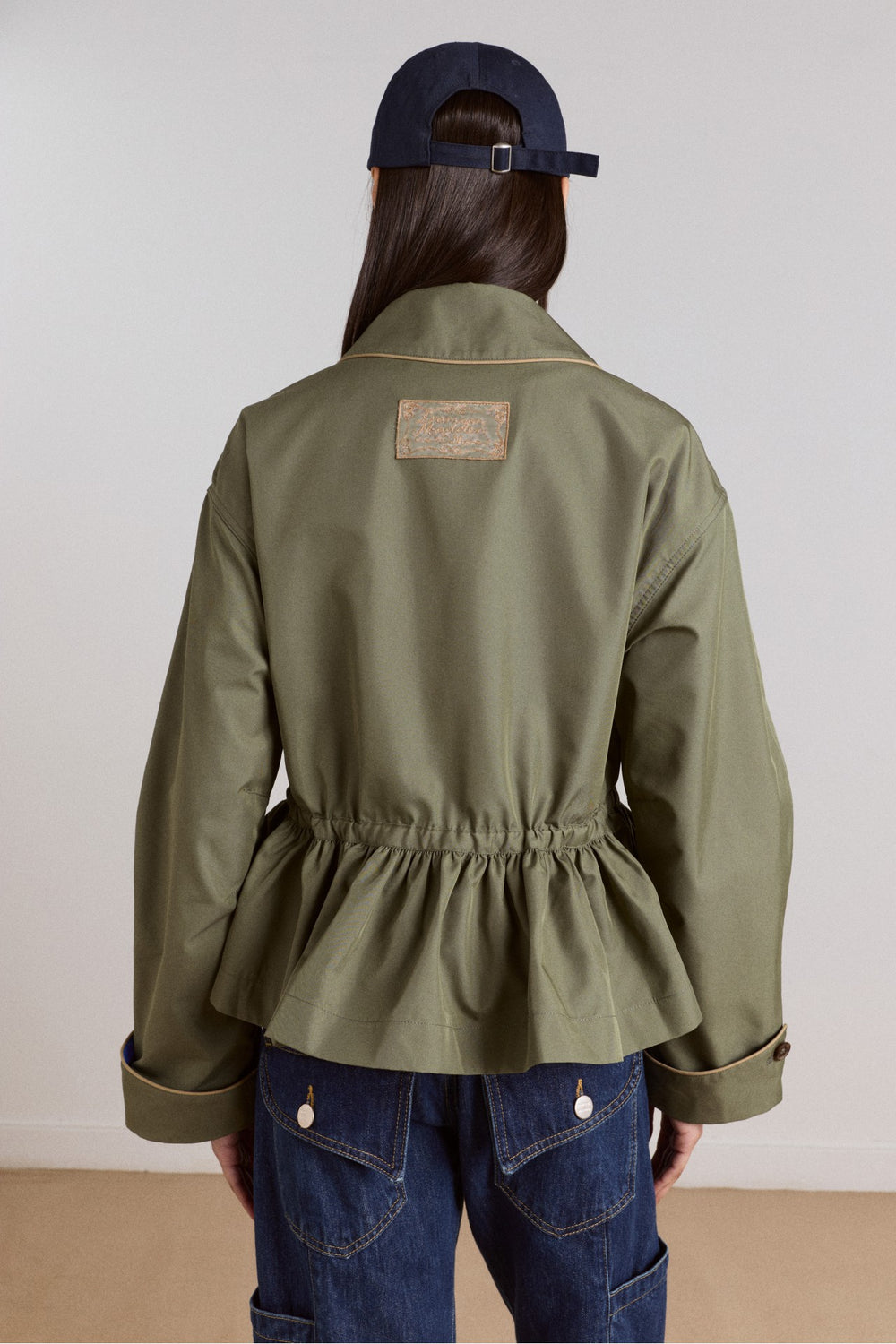 multi-wear myrtle trench in khaki