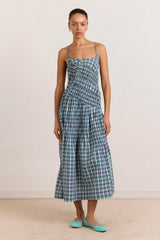 lyra midi dress - tomboy check