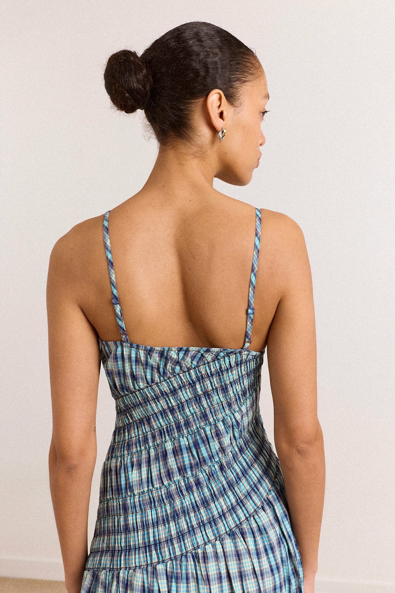 lyra midi dress - tomboy check