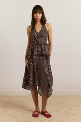 parker hanky hem skirt - washed black spot