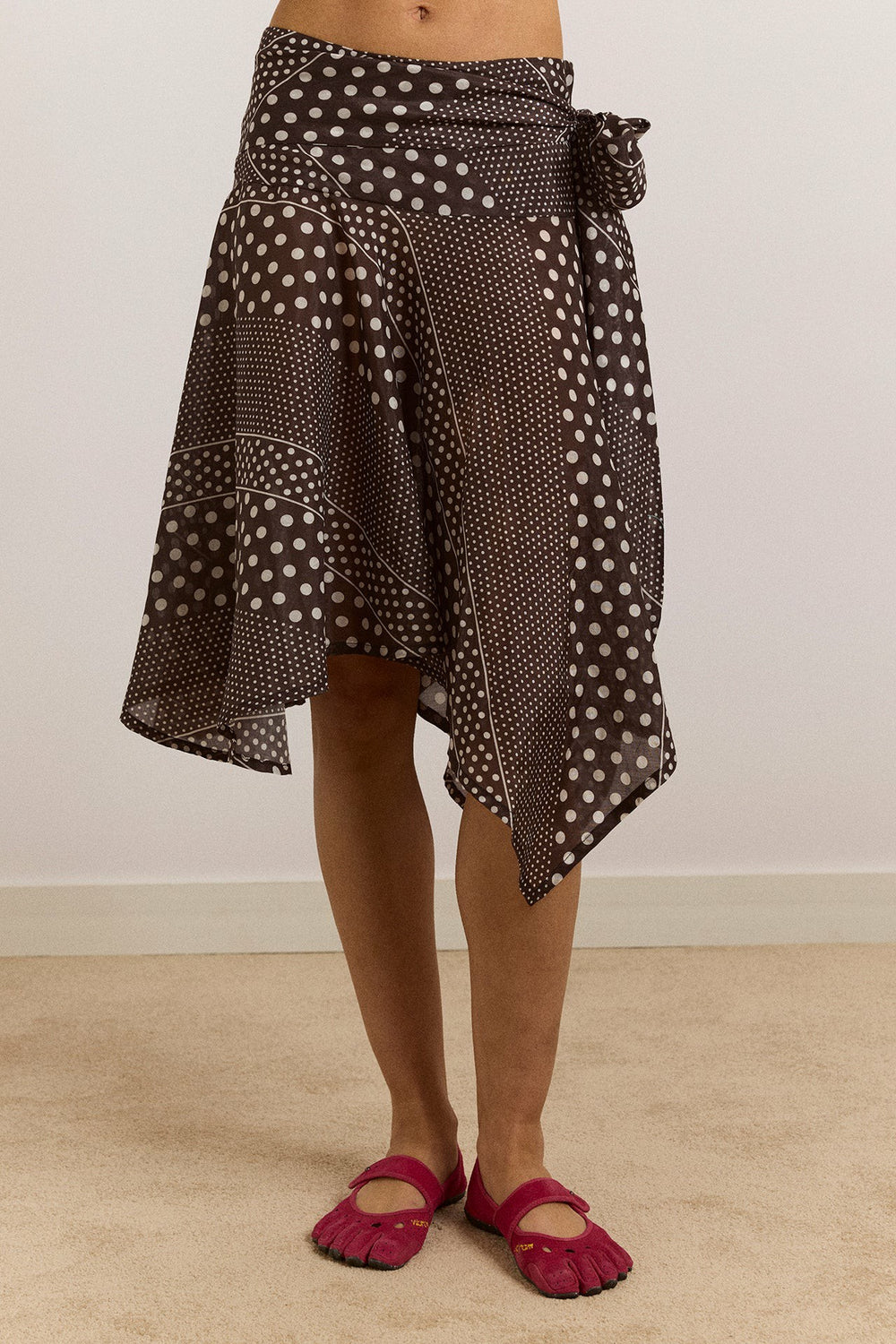 parker hanky hem skirt - washed black spot