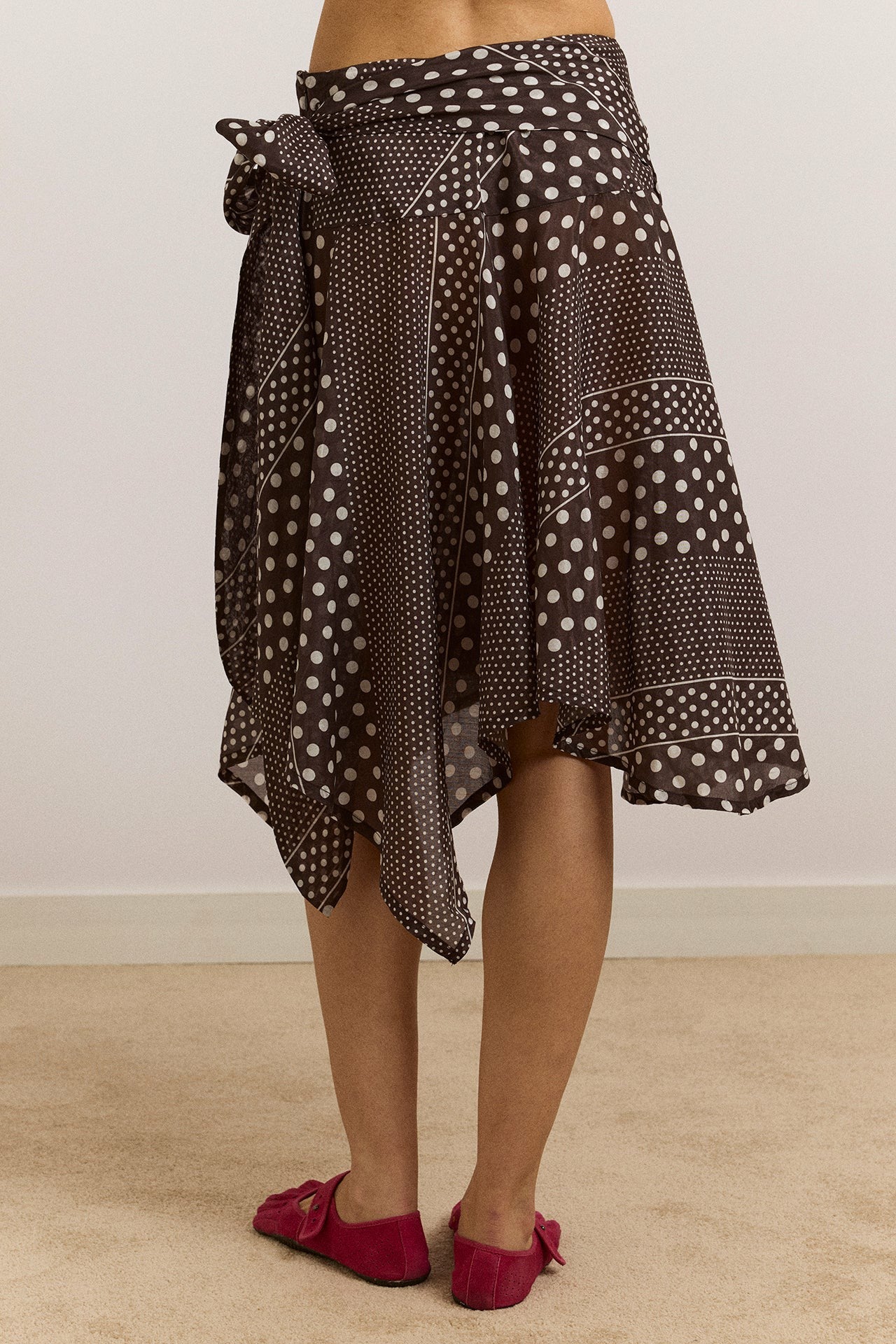 parker hanky hem skirt - washed black spot