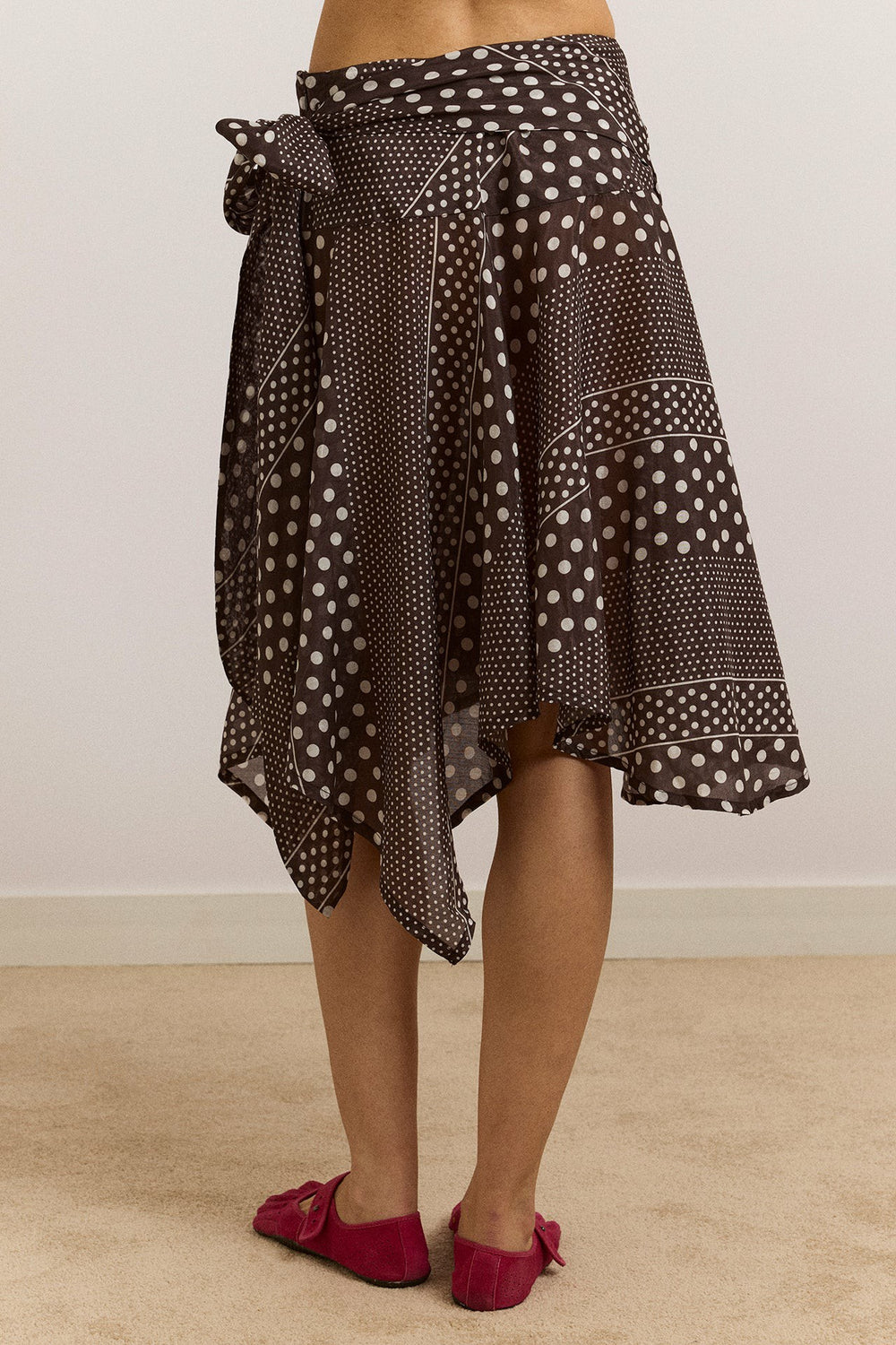 parker hanky hem skirt - washed black spot