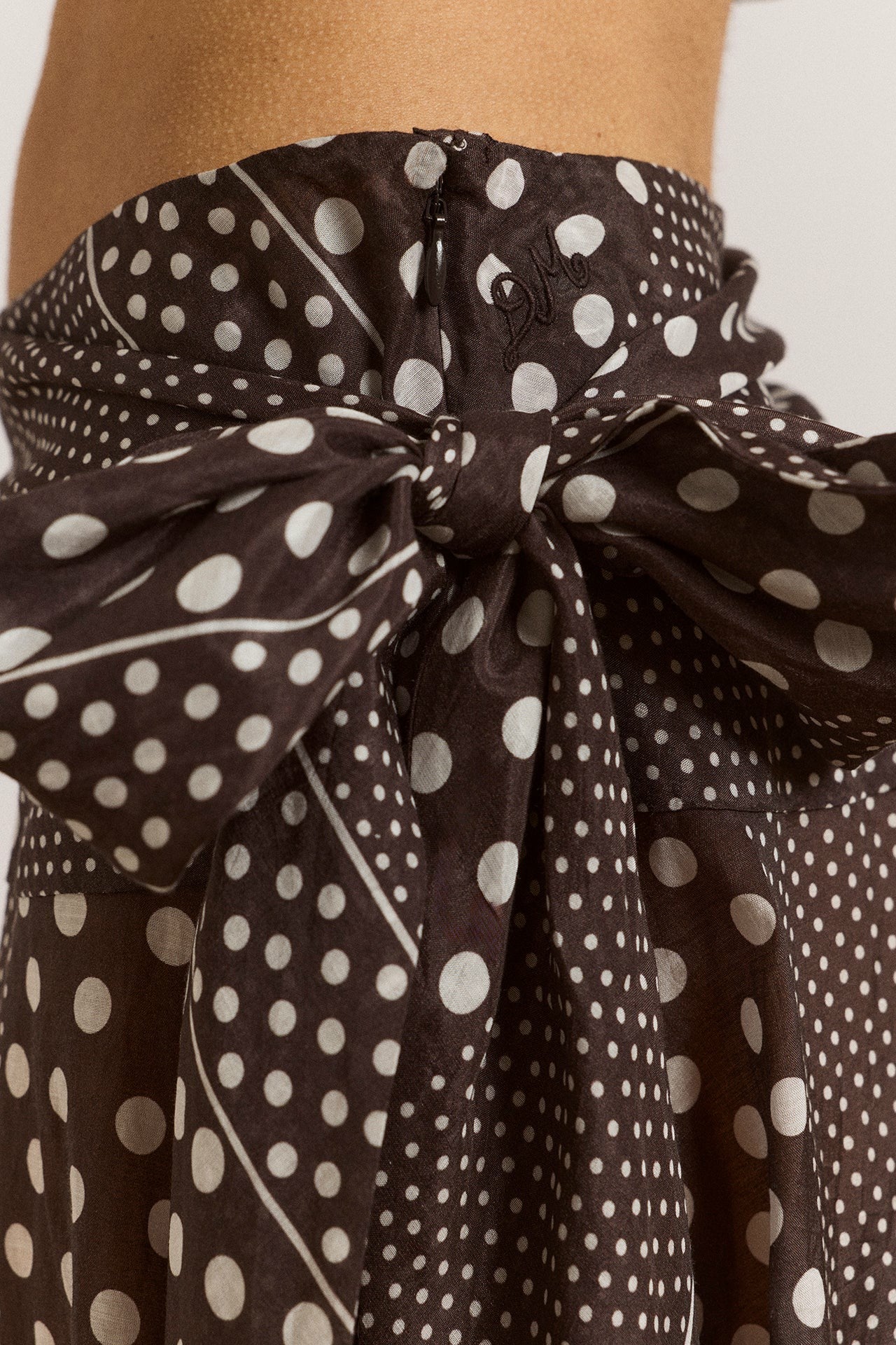 parker hanky hem skirt - washed black spot