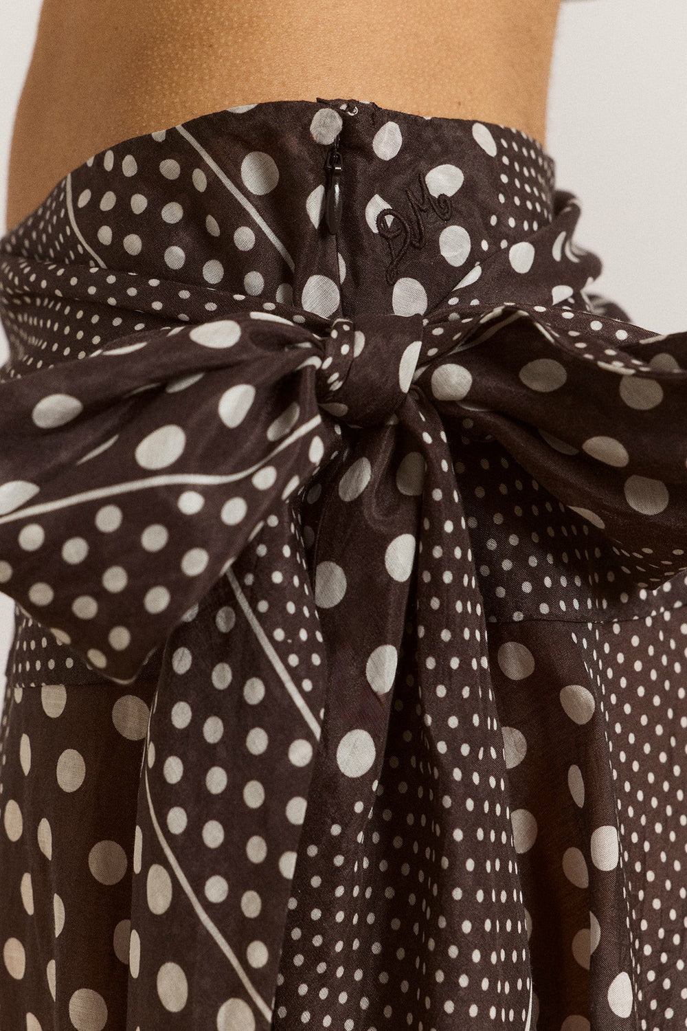 parker hanky hem skirt - washed black spot