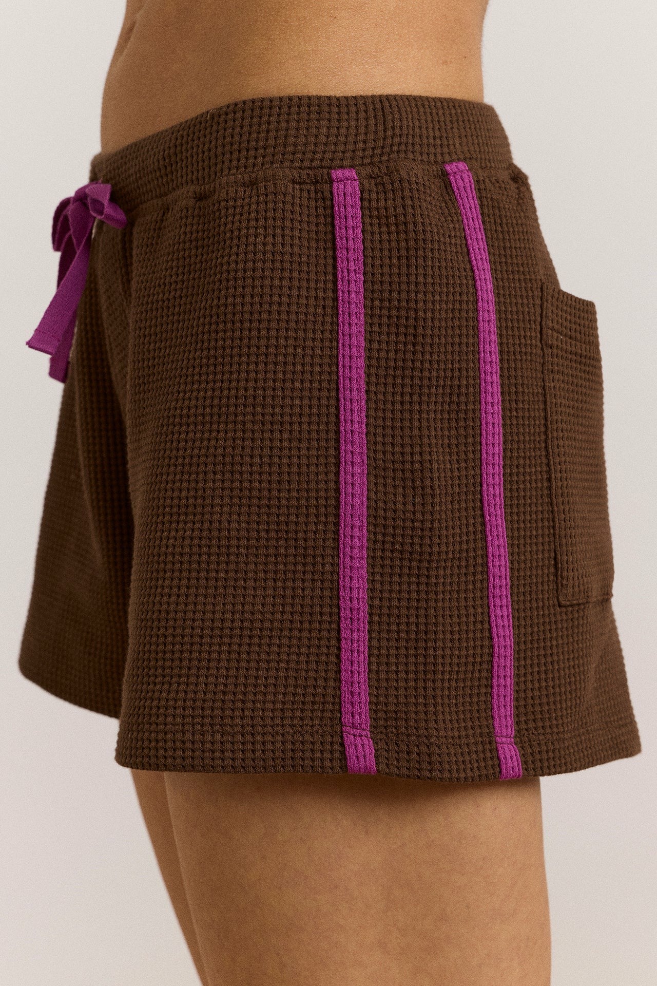 rylee waffle short - choc