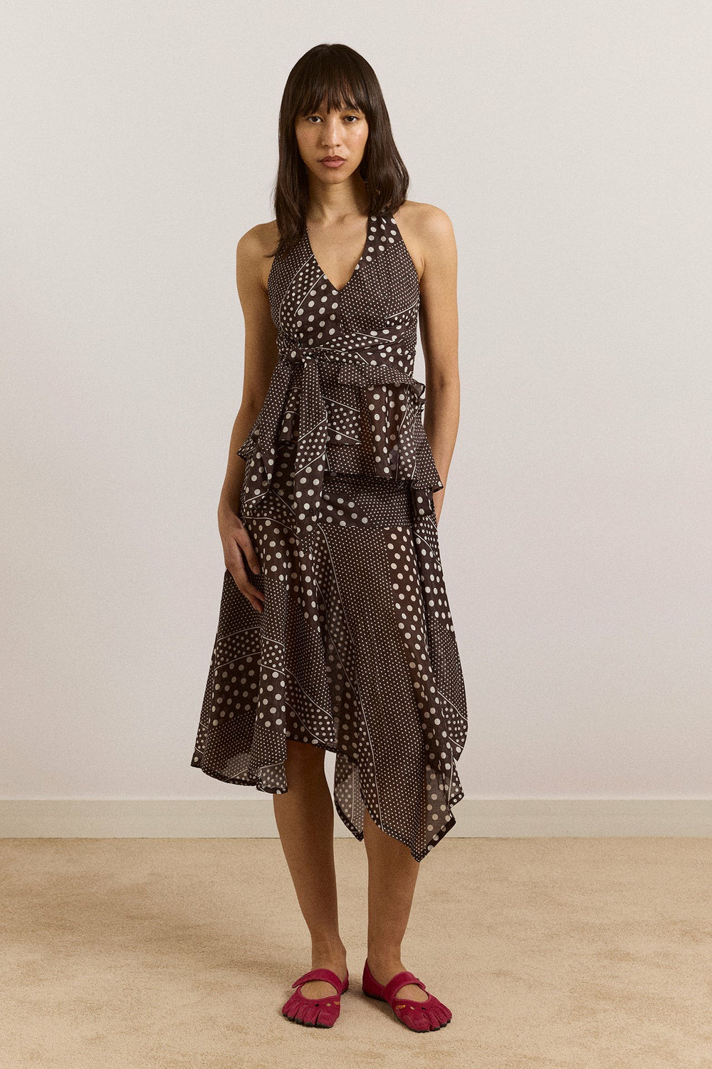 leandra halter cami - washed black spot