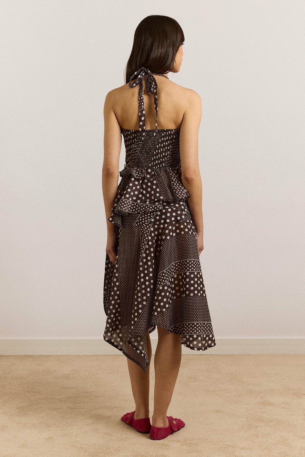 leandra halter cami - washed black spot