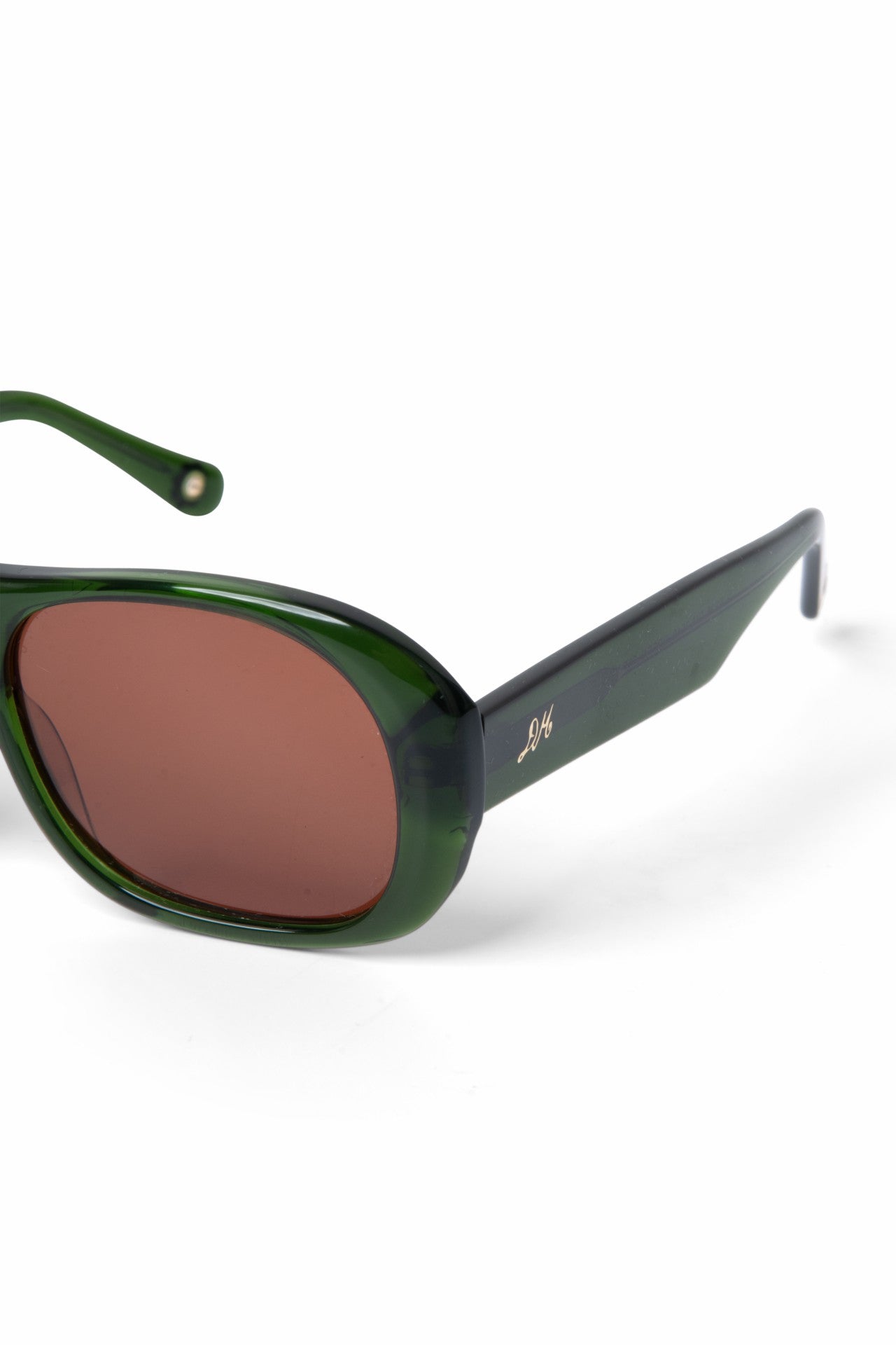 oversized aviator sunglasses - green