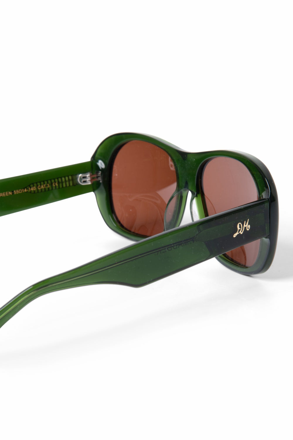 oversized aviator sunglasses - green