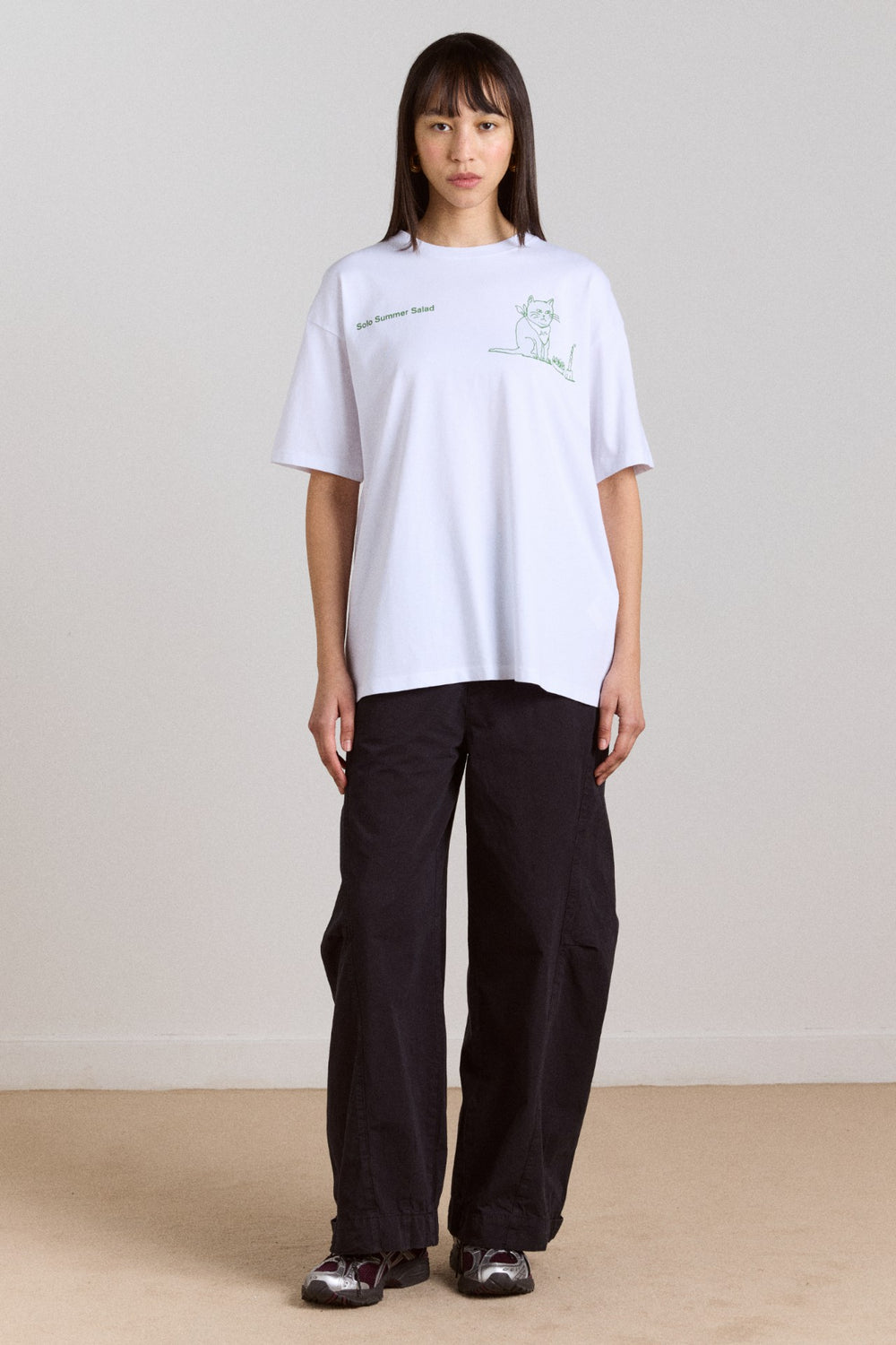 solo salad graphic tee - white