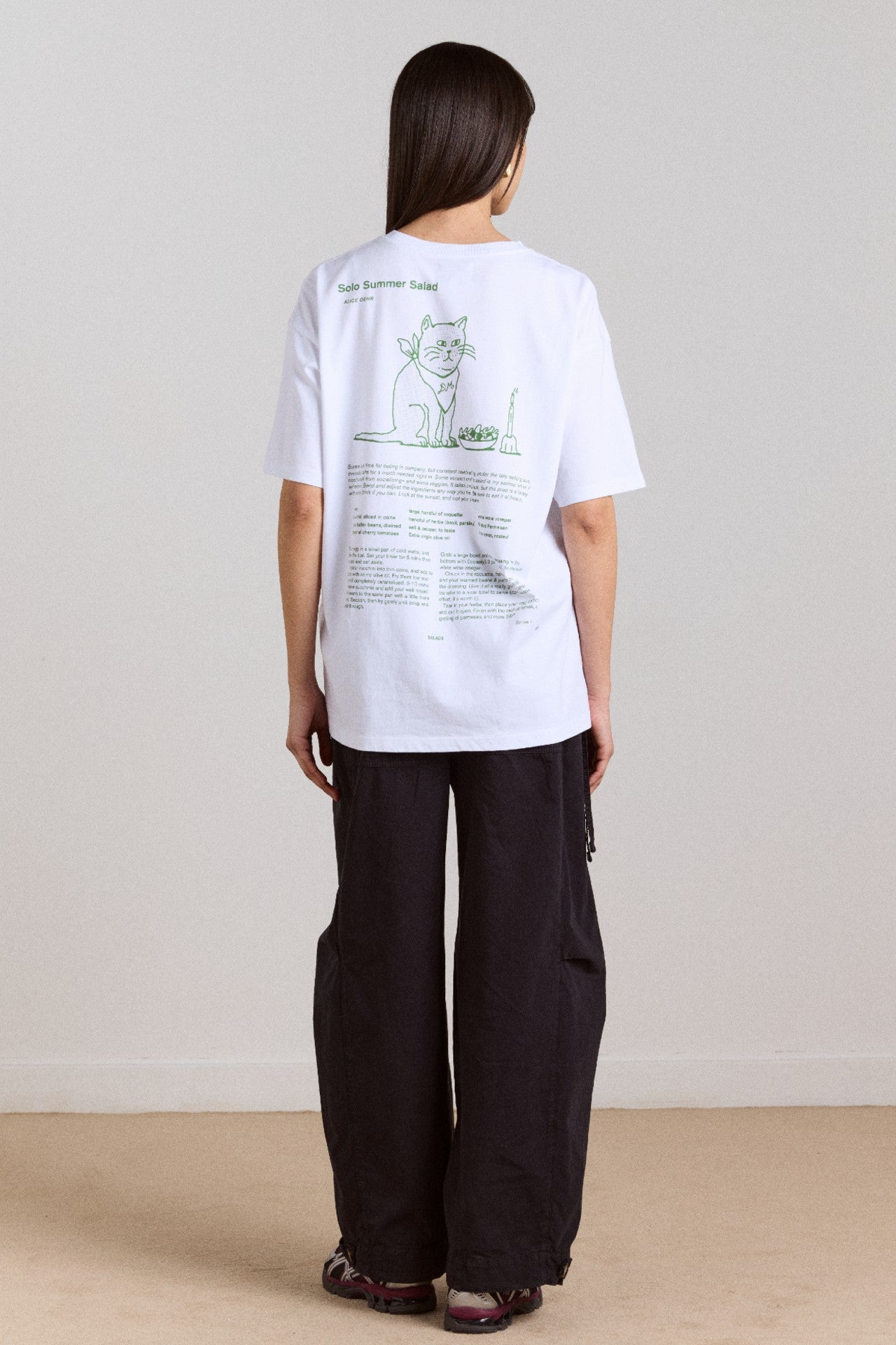 solo salad graphic tee - white