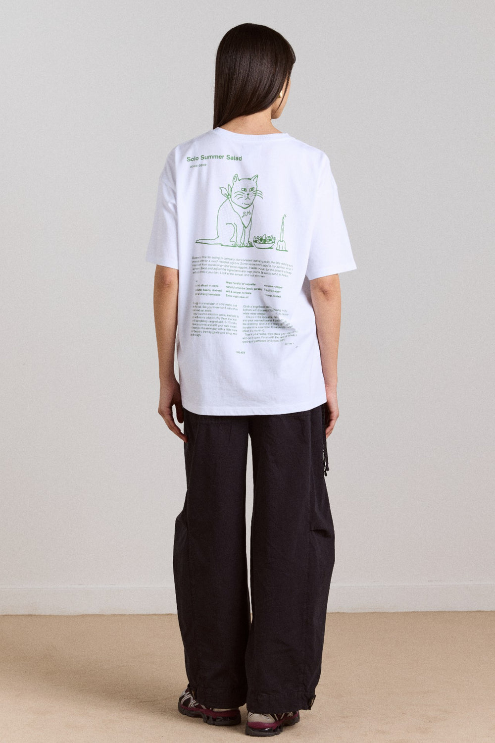 solo salad graphic tee - white