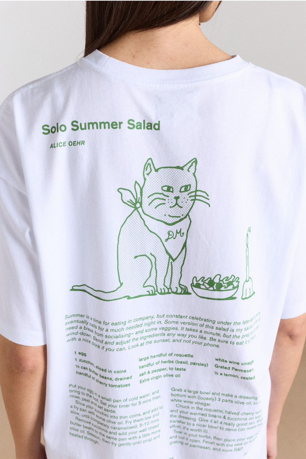 solo salad graphic tee - white