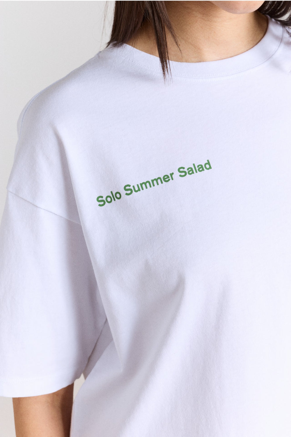 solo salad graphic tee - white