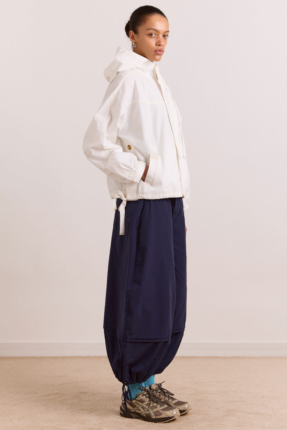 blake hooded jacket - ecru