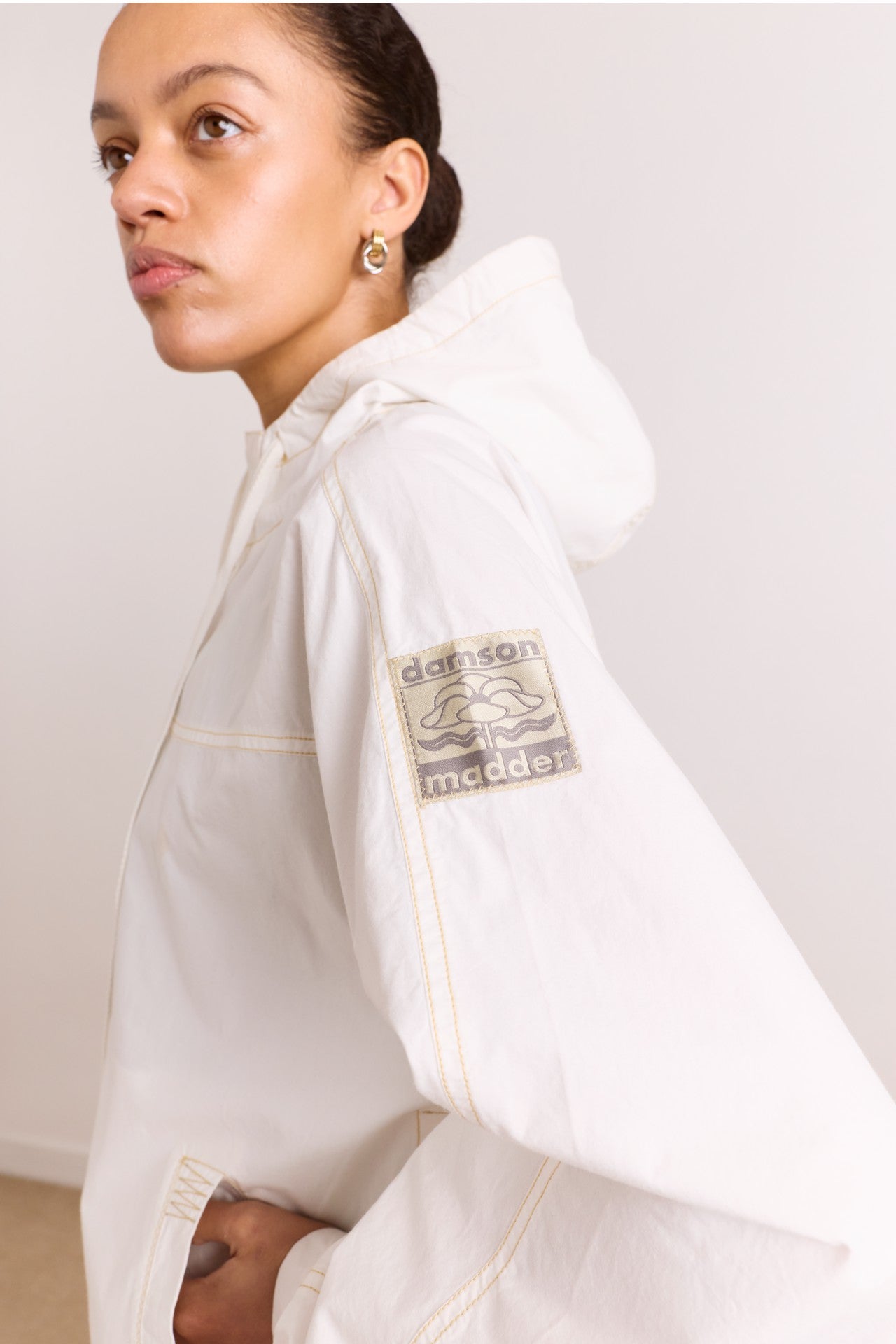 blake hooded jacket - ecru