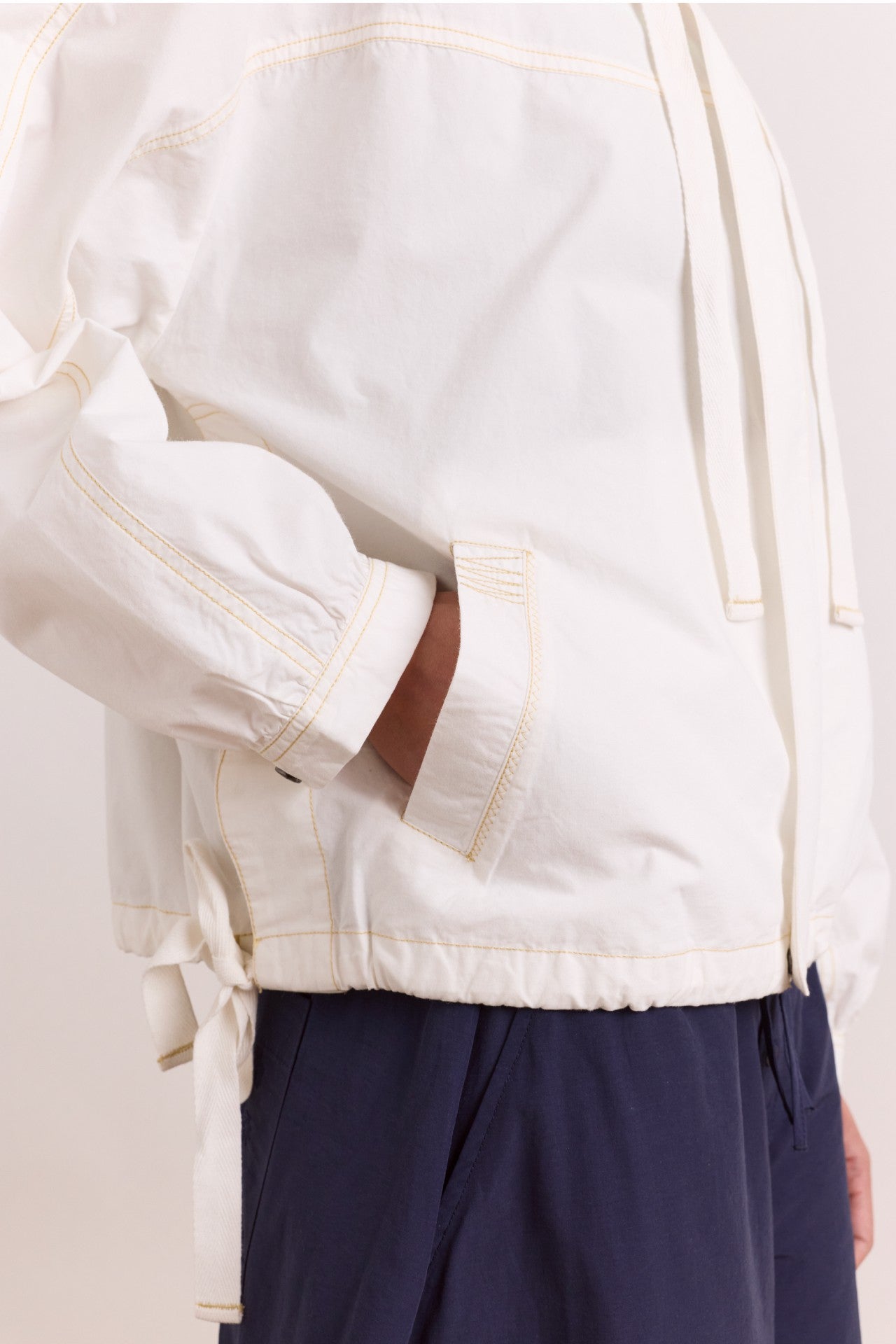 blake hooded jacket - ecru