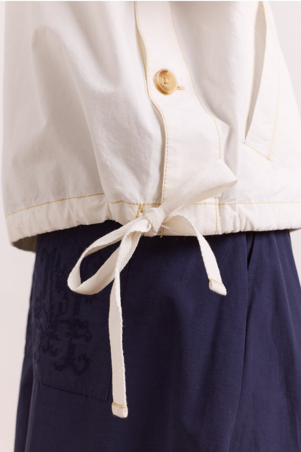 blake hooded jacket - ecru