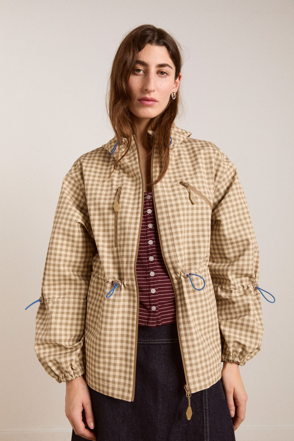 matilda raincoat - gingham