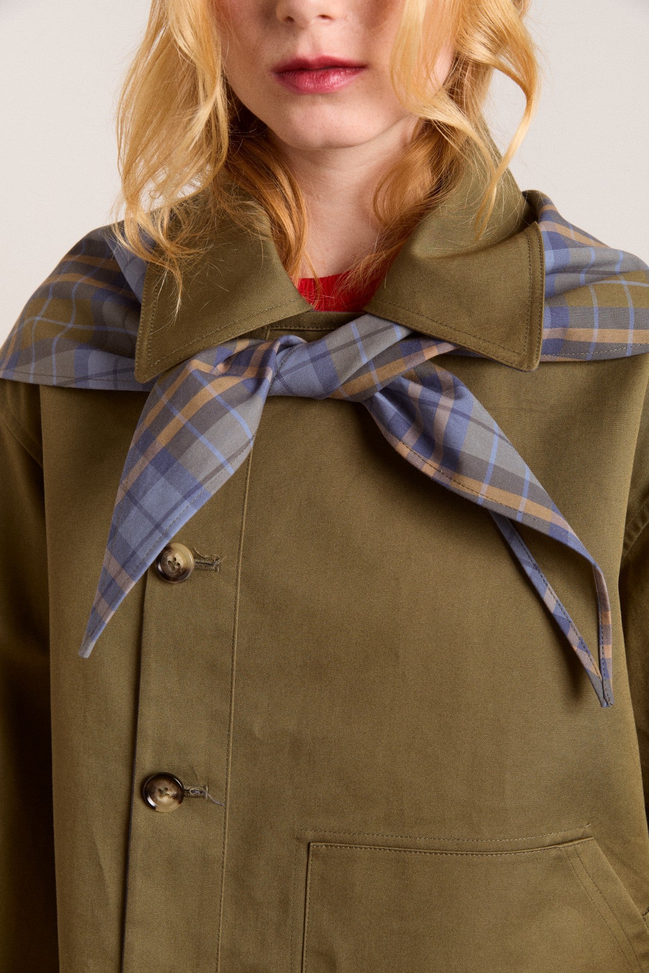 Reversible Trench | Olive Cropped Trench Coat