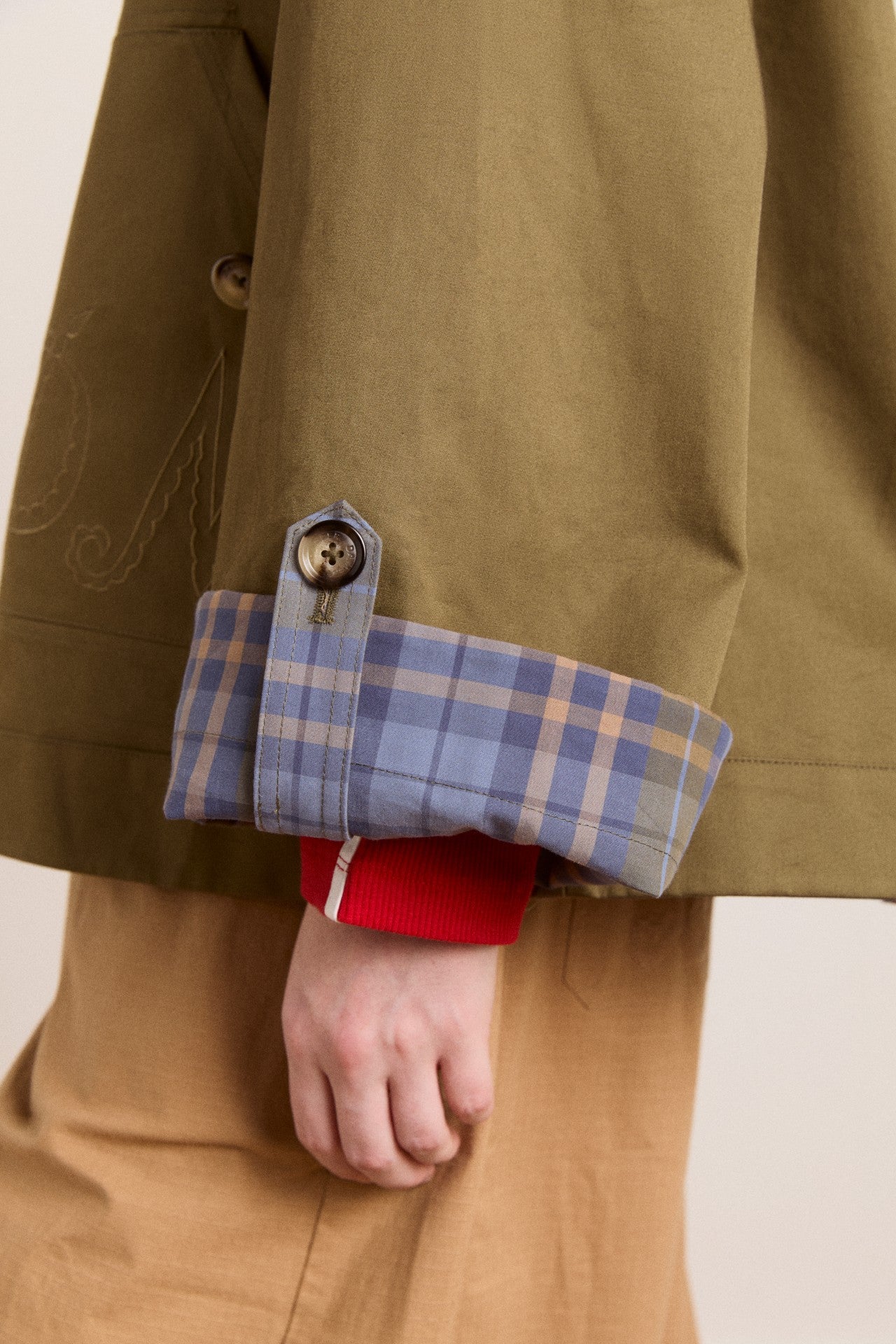 Reversible Trench | Olive Cropped Trench Coat