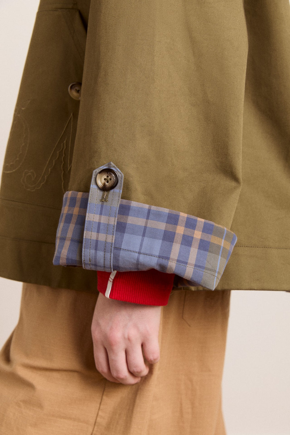 Reversible Trench | Olive Cropped Trench Coat