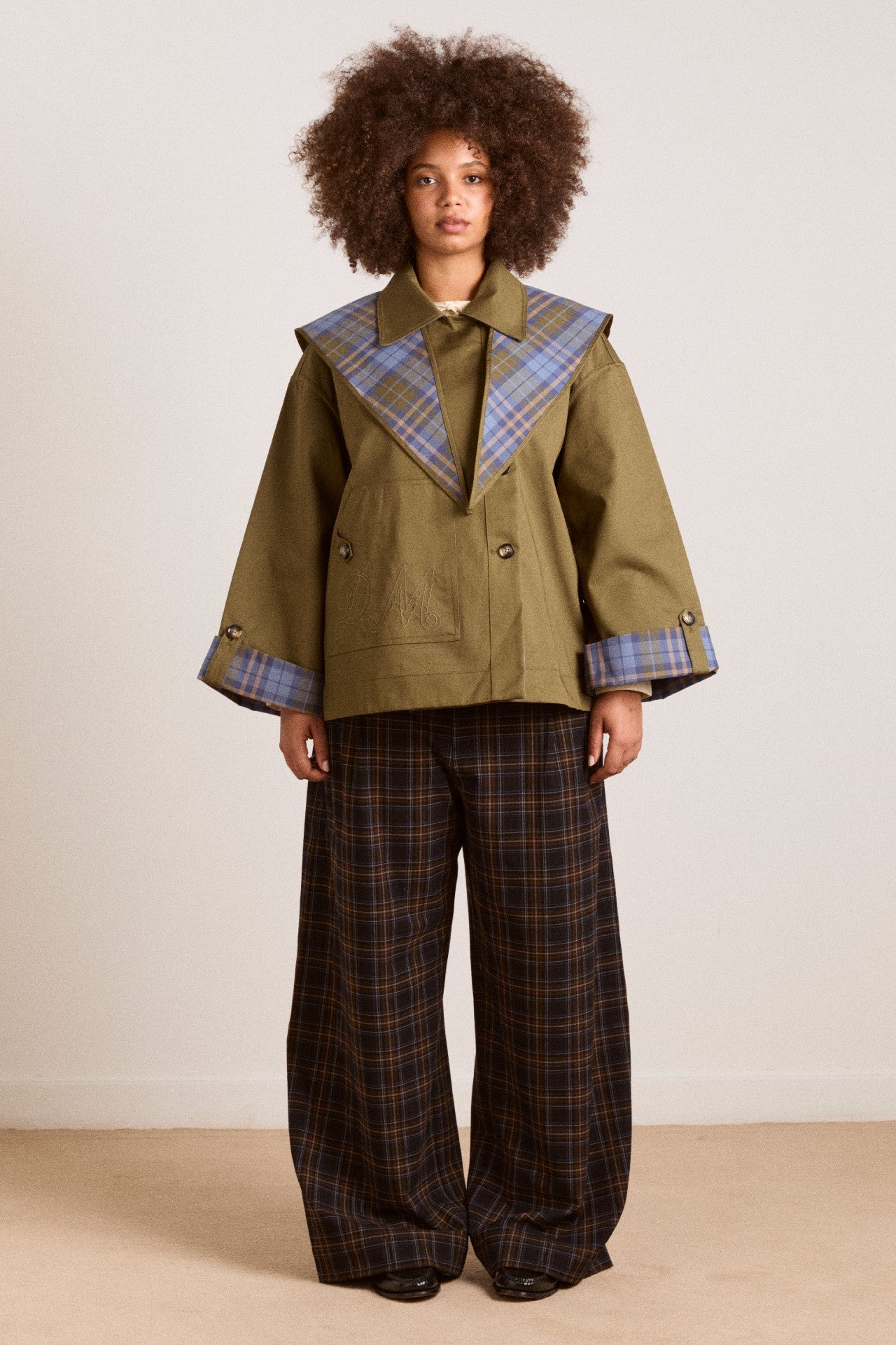Reversible Trench | Olive Cropped Trench Coat