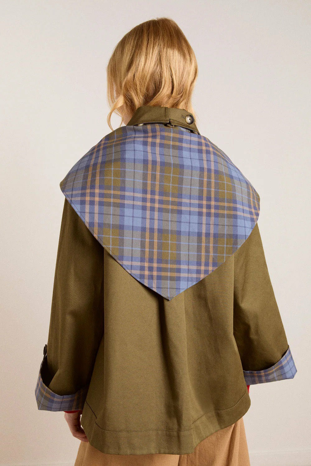 Reversible Trench | Olive Cropped Trench Coat